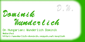 dominik wunderlich business card